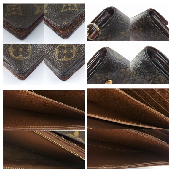 AUTHENTIC Louis Vuitton LV Monogram Accordion Wallet Wristlet Clutch Bag - Picture 7 of 10